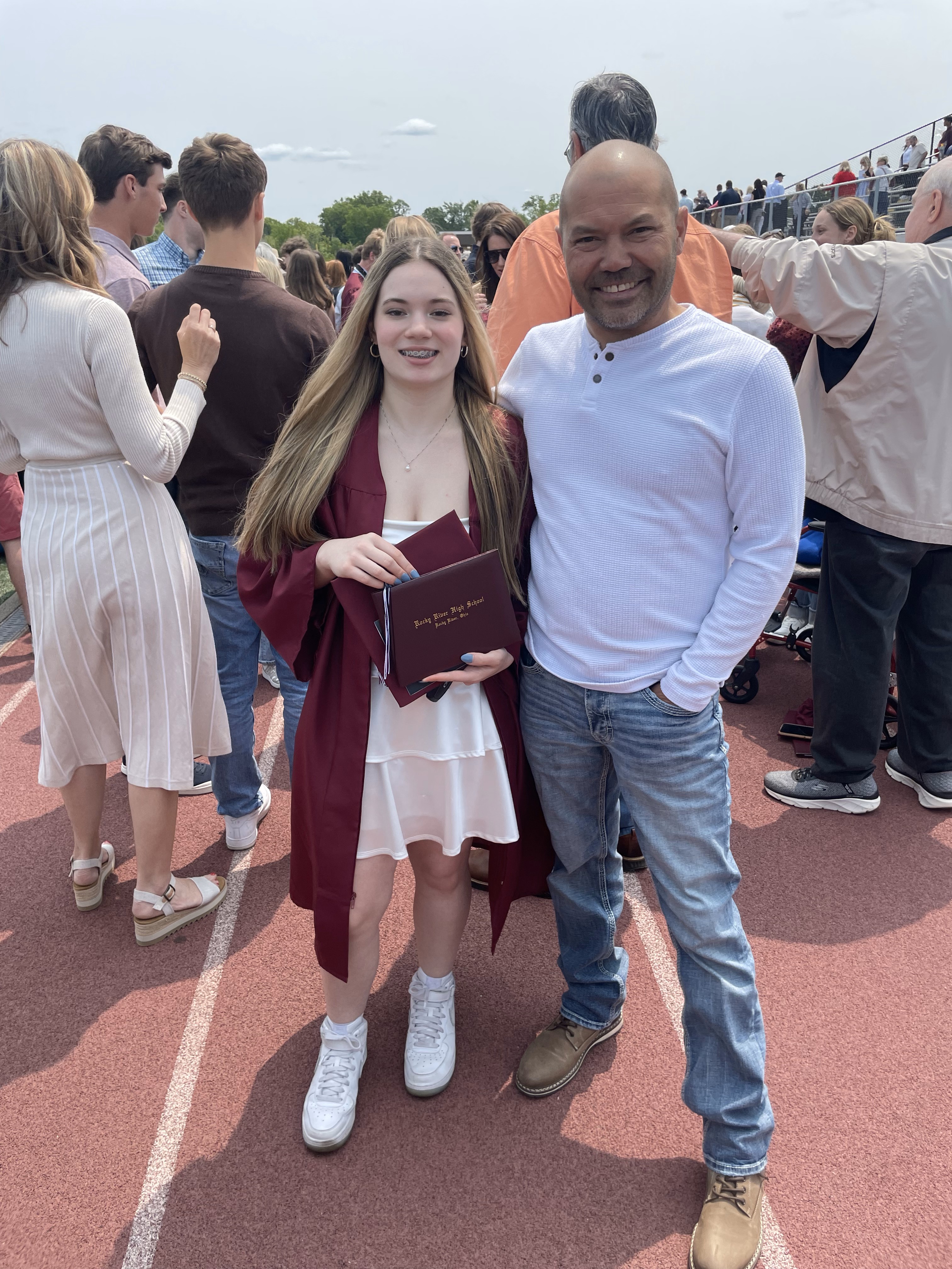 Makayla with her father